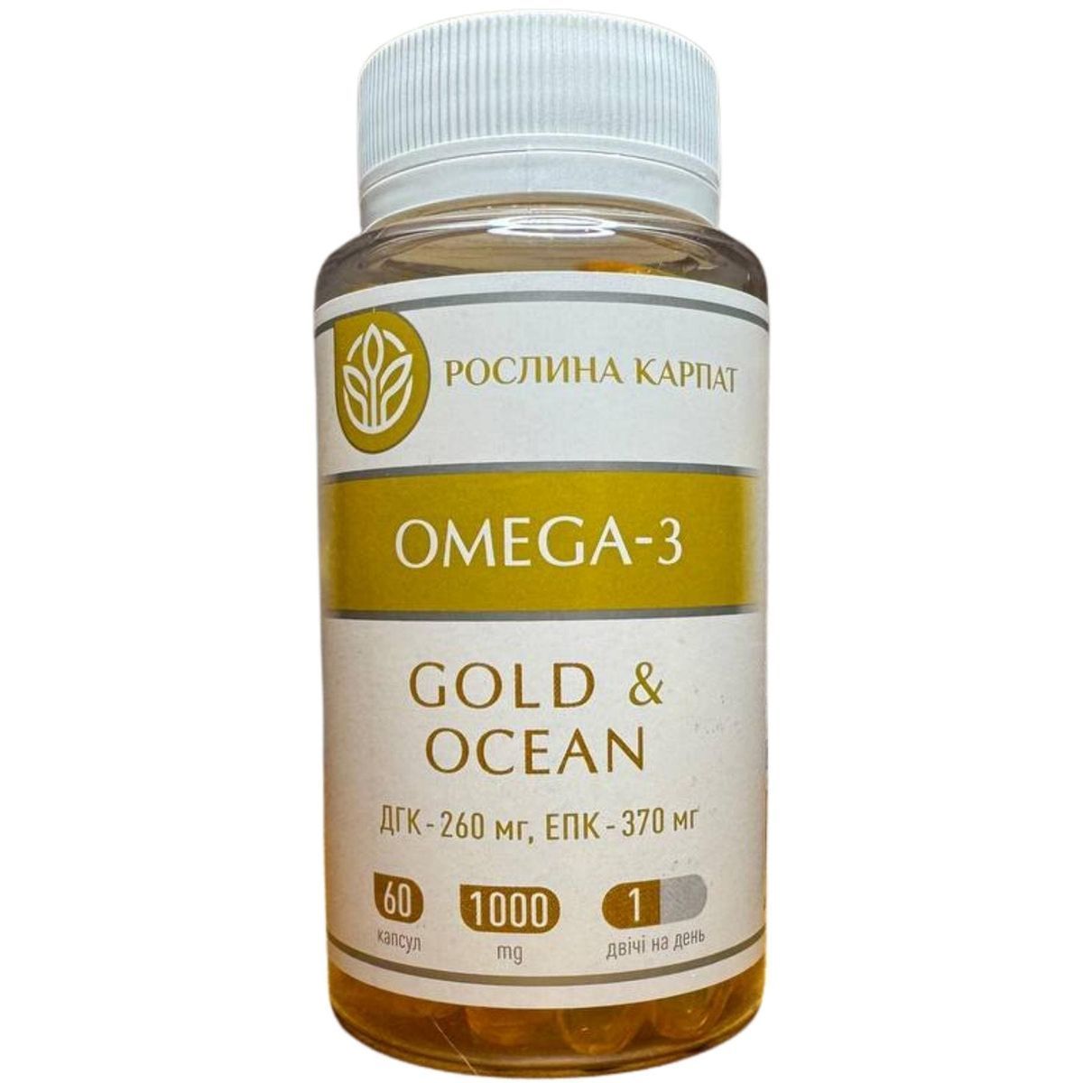 Omega - 3 Gold Ocean 60 кап. Джерело жирних кислот для серця, мозку та здоров&rsquo;я судин